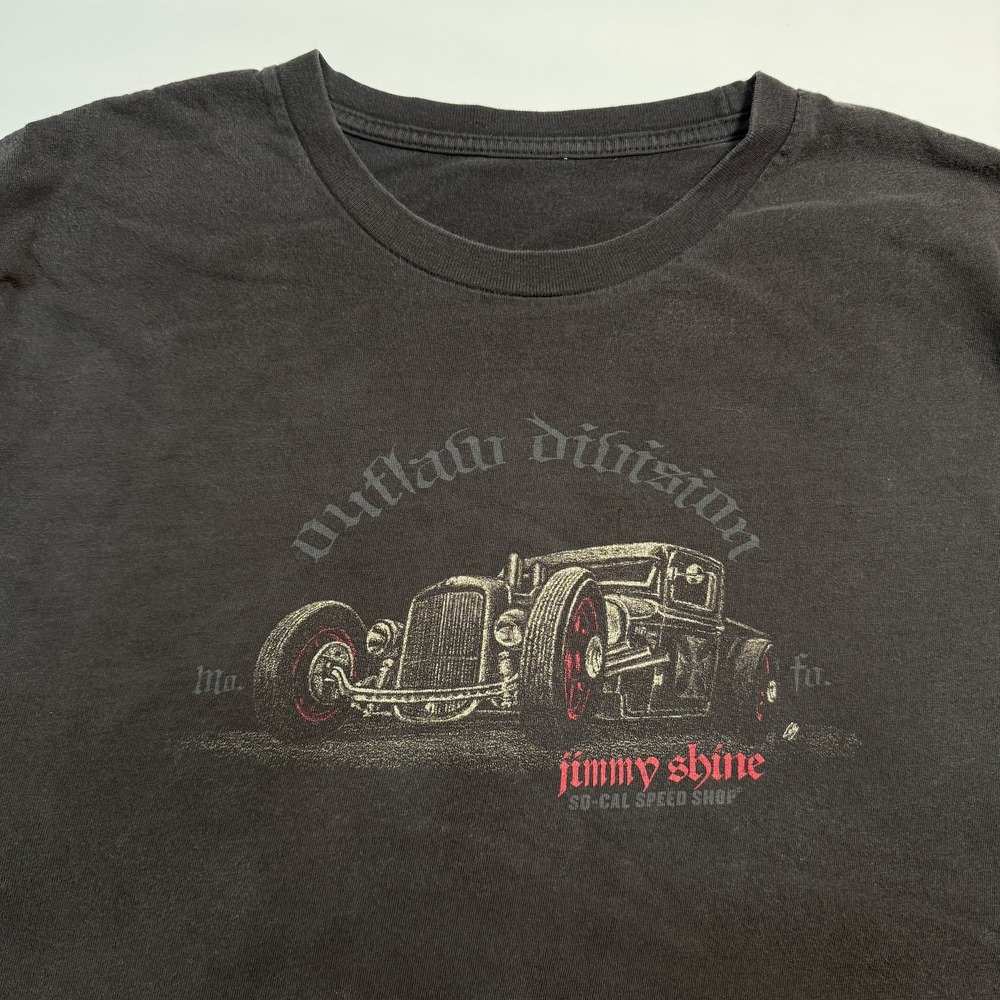 Jimmy Shine So-Cal Speed Shop Shirt Mens XL Black Outlaw Division Hot Rod Tee